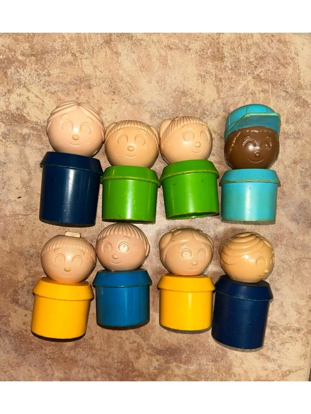 Vintage 1977 Tupperware Tuppertoys Little People Figures Lot of 8